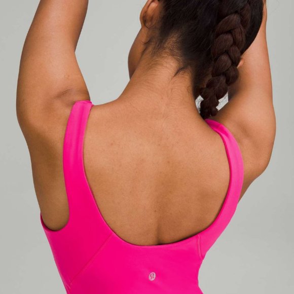 Lululemon Align Bodysuit 8" Sonic Pink ONSIE Size 10 - NEW! - Picture 4 of 15